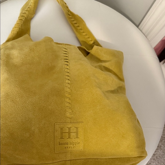 Haute Hippie Handbags - Haute Hippie Yellow Suede Shoulder Bag